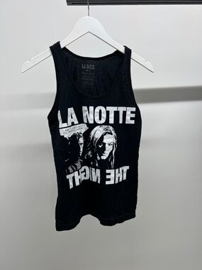 Black Graphic Tank Top